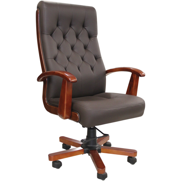 Καρέκλα-γραφείου-διευθυντική-καπιτονέ-DAA028Brown