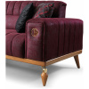 Τριθέσιος καναπές Otto 3S σε μπορντώ χρώμα. Διαθέτει μηχανισμό μετατροπής σε διπλό κρεβάτι, αφράτο κάθισμα και πλάτη και τέσσερα διακοσμητικά μαξιλάρια.
