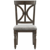 Καρέκλα γραφείου Cardano της Home Elegance, με εντυπωσιακή πλάτη από ημικυκλικό ξύλο και μαλακό κάθισμα, επενδεδυμένο με ανθεκτικό ύφασμα.